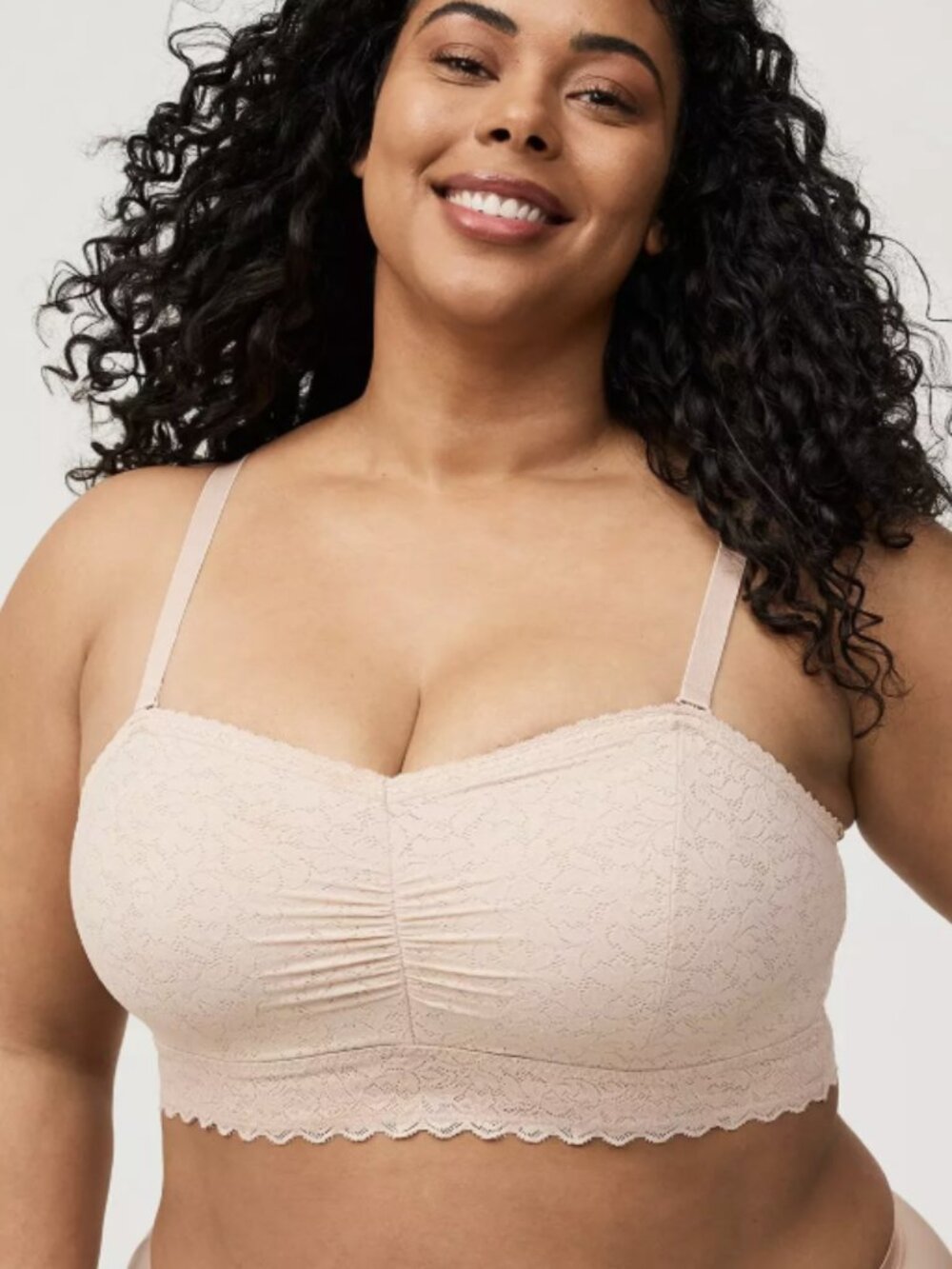 Torrid 1X Bralette Unlined 4-Way Stretch Lace Bandeau